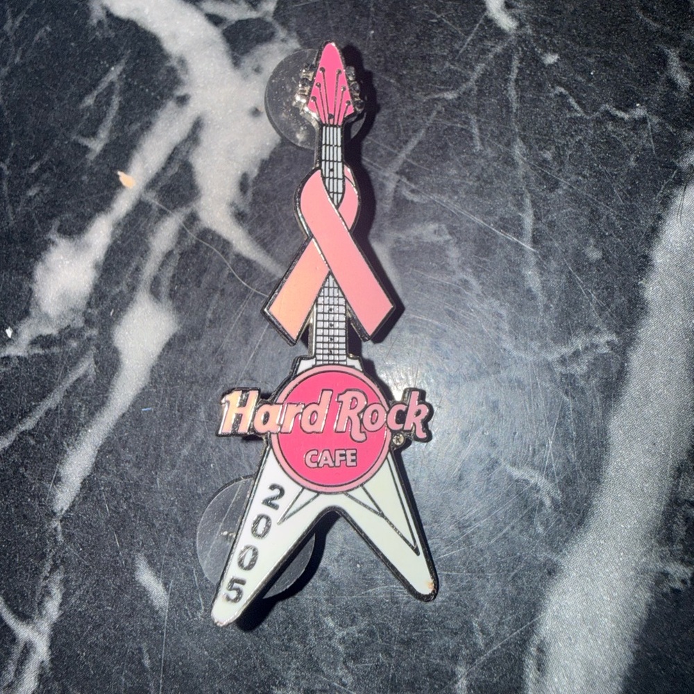Hard Rock Cafe breast cancer pin